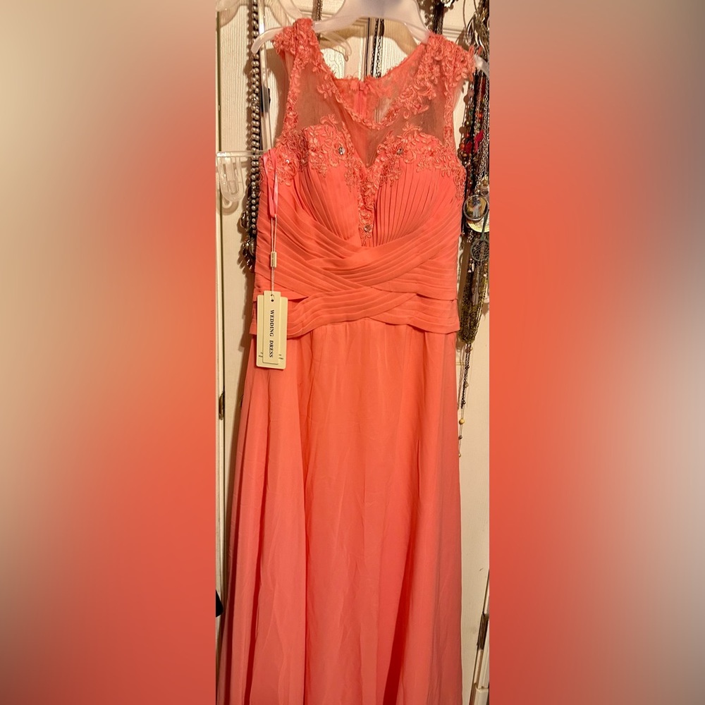 NWT a ladies coral formal dress